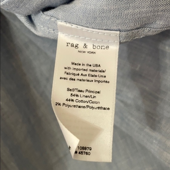 Rag & Bone/Jean Drew Off the Shoulder Chambray Top - Picture 6 of 6